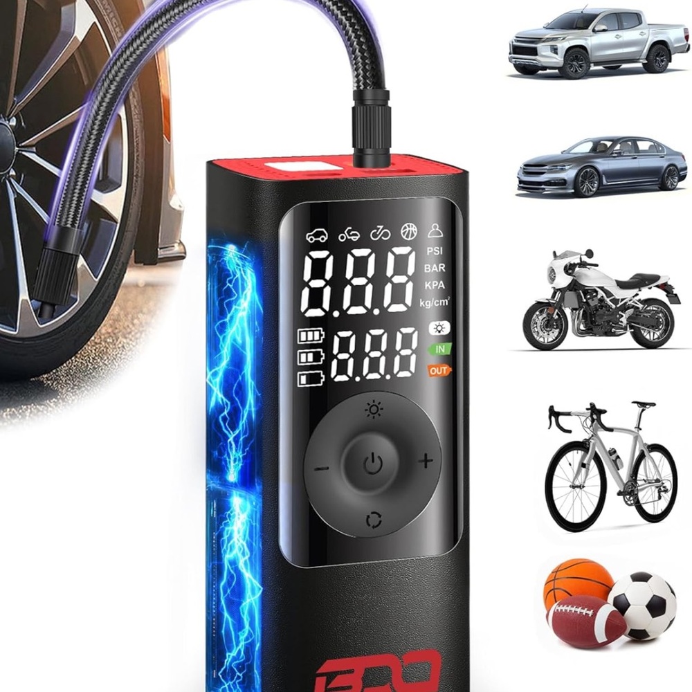 Portable Digital Tire Inflator - Black